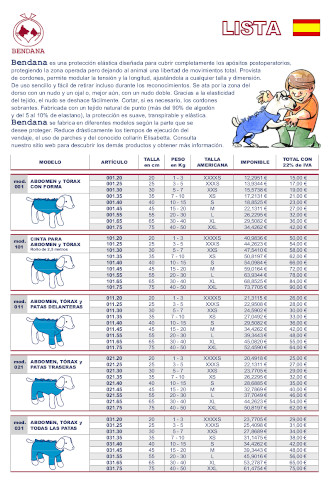 Catálogo/Lista